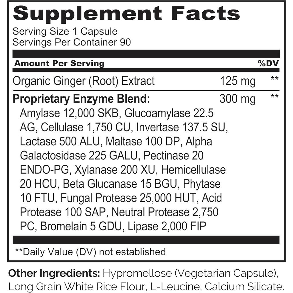 NATURELO Digestive Enzyme Complex with Ginger, image 6