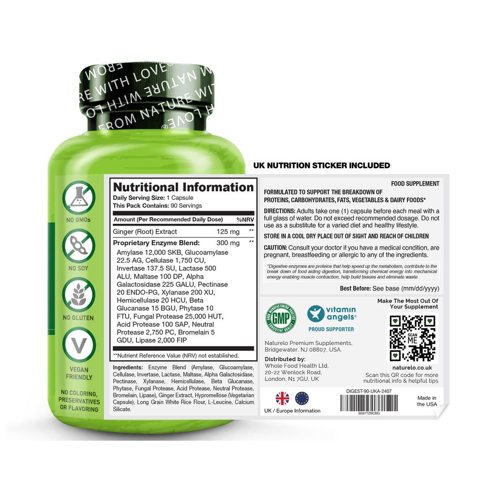NATURELO Digestive Enzyme Complex with Ginger, image 7