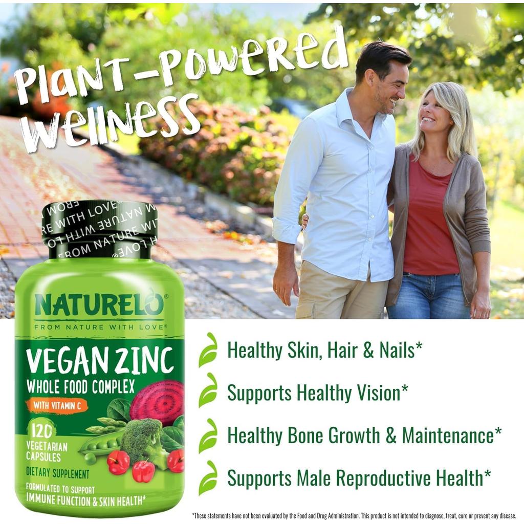 NATURELO Zinc with Vitamin C & Whole Foods, image 7