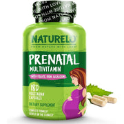 Naturelo prenatal multivitamin supplement with essential nutrients for expecting mothers - Vegan, gluten-free, and soya-free