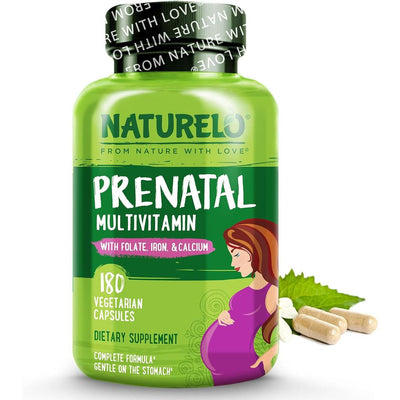 Naturelo prenatal multivitamin supplement with essential nutrients for expecting mothers - Vegan, gluten-free, and soya-free