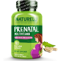 Naturelo prenatal multivitamin supplement with essential nutrients for expecting mothers - Vegan, gluten-free, and soya-free