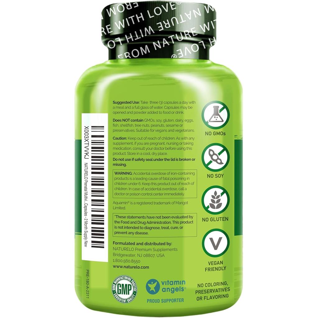 NATURELO Prenatal Multivitamin with Methyl Folate, image 2