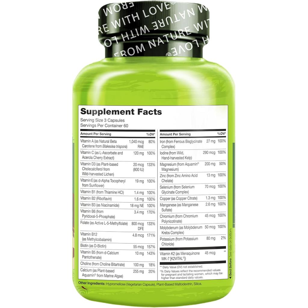 NATURELO Prenatal Multivitamin with Methyl Folate, image 3