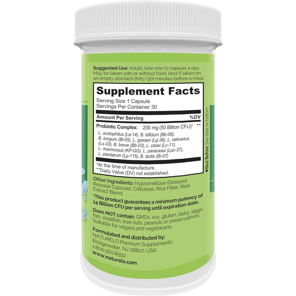 NATURELO Probiotic Complete (50 Billion CFU), image 12