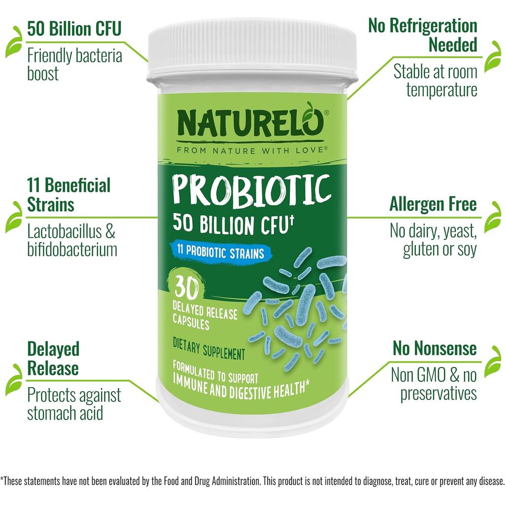 NATURELO Probiotic Complete (50 Billion CFU), image 14