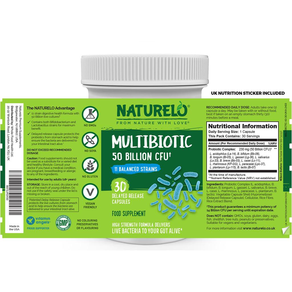 NATURELO Probiotic Complete (50 Billion CFU), image 17