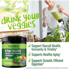 Raw Greens Powder with Grasses, Probiotics and Superfoods