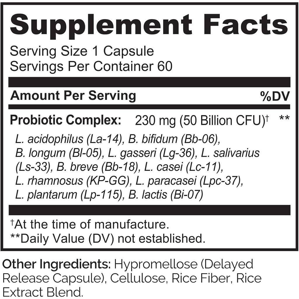 NATURELO Probiotic Complete (50 Billion CFU), image 4