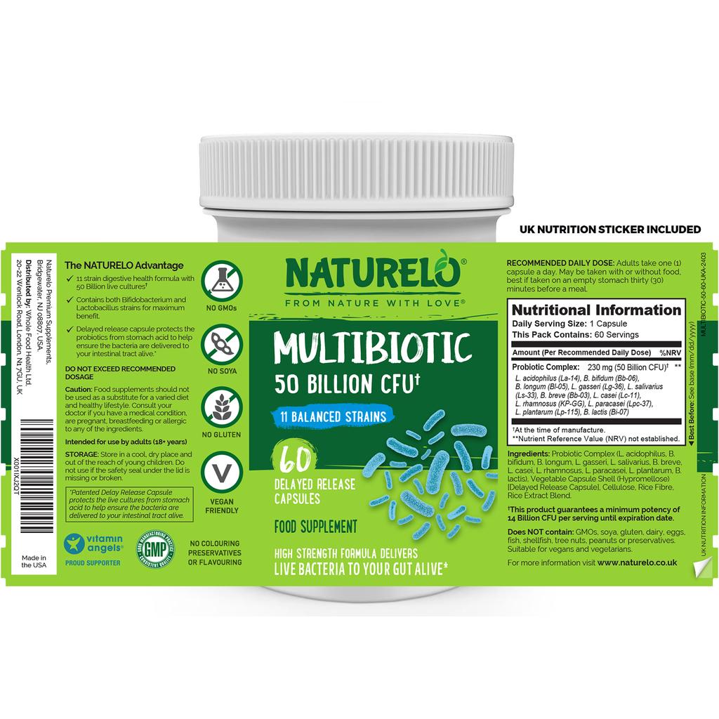 NATURELO Probiotic Complete (50 Billion CFU), image 8