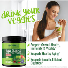 Raw Greens Powder with Grasses, Probiotics and Superfoods