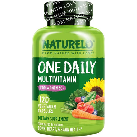 Naturelo One Daily Multivitamin for Women Over 50 with Fruit Extracts for Bone, Heart and Skin Health