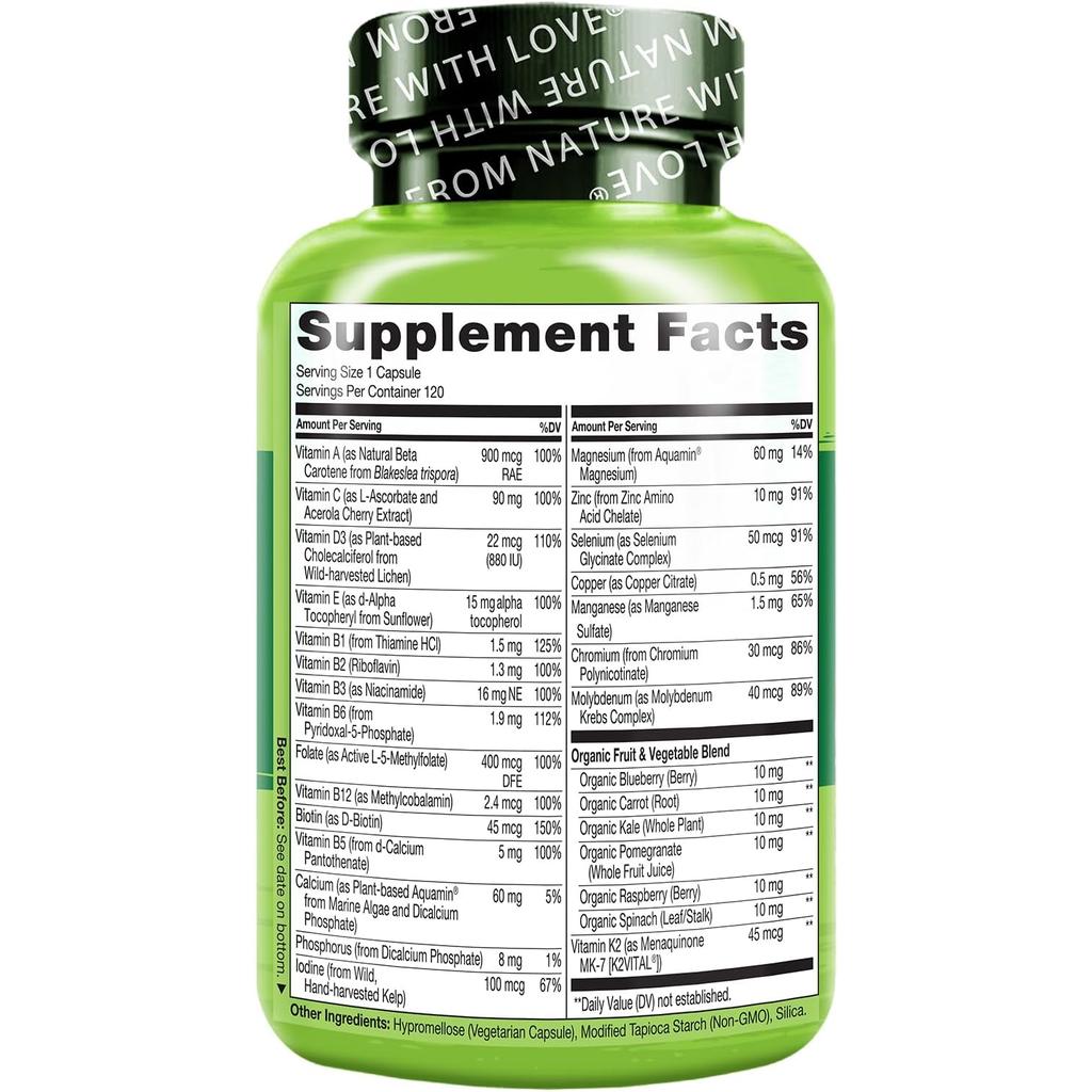 NATURELO Women's 50+ Daily Essentials Multivitamin, image 2