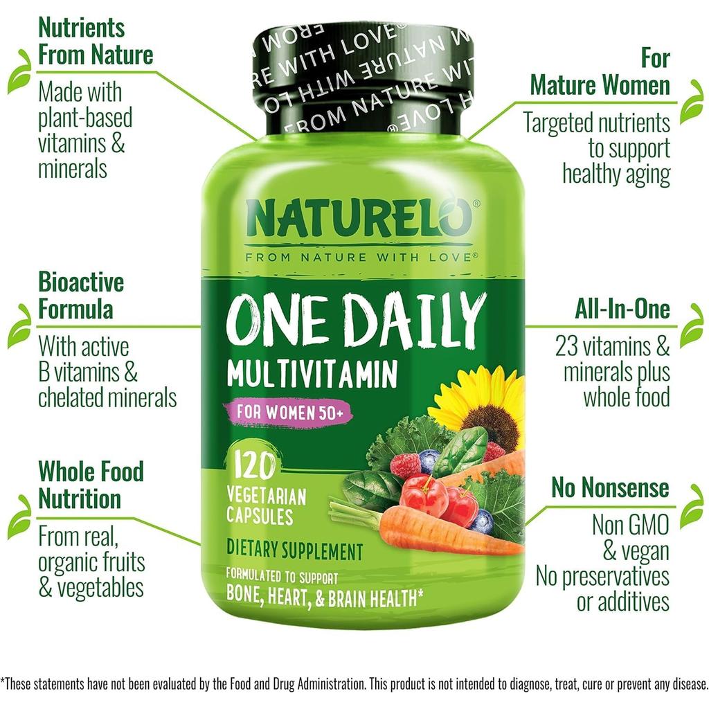 NATURELO Women's 50+ Daily Essentials Multivitamin, image 9