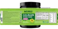 Pure Hydrolyzed Collagen Peptides Powder (Unflavoured) - 45 Servings - NATURELO® United Kingdom
