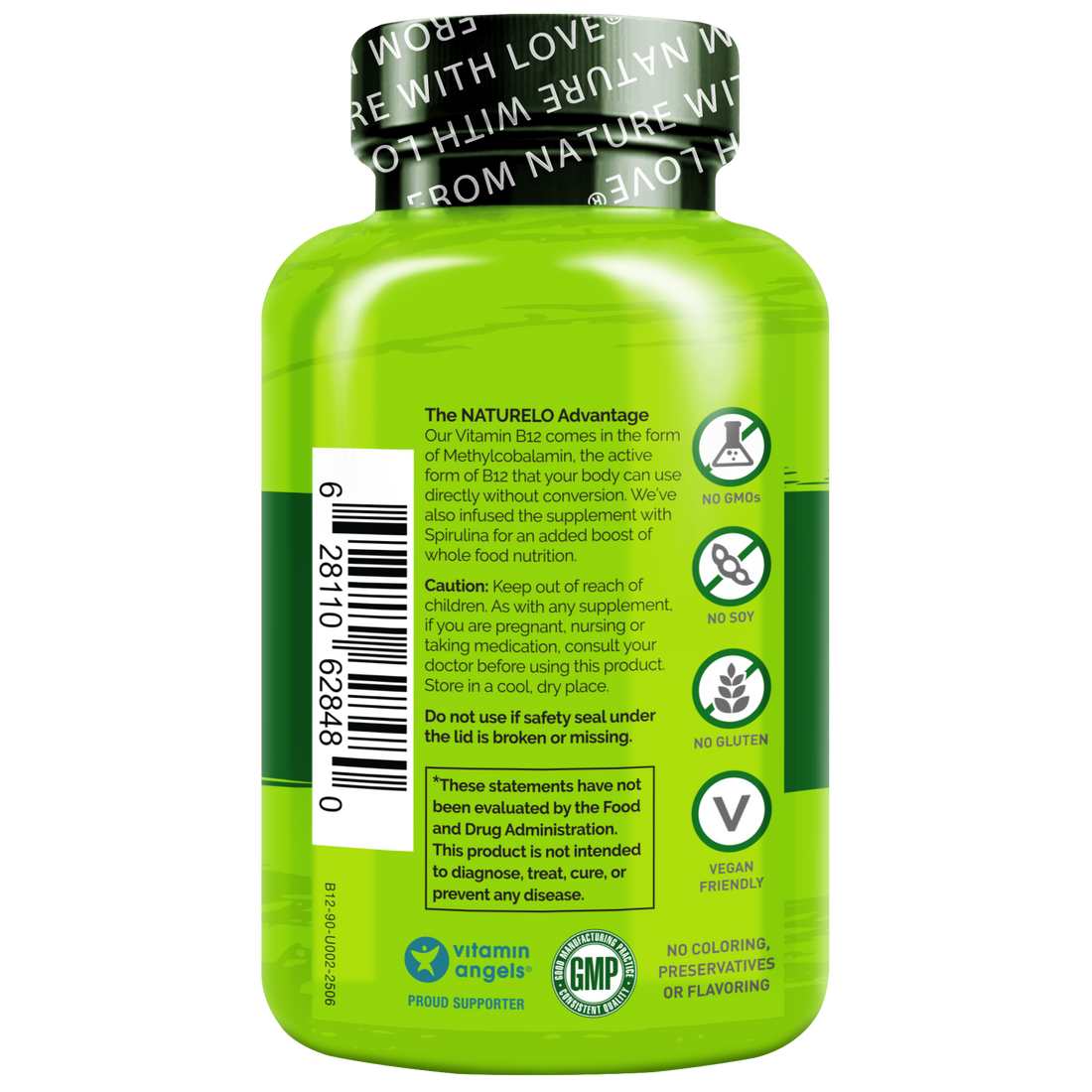 NATURELO Vitamin B12 with Spirulina, image 6
