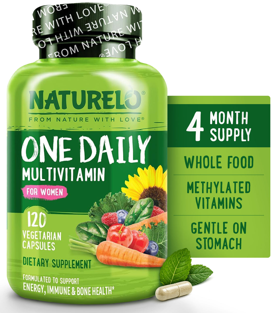 NATURELO Women's Daily Essentials Multivitamin, image 19