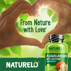 Naturelo Ashwagandha Root with Black Pepper Extract - Pure Dried Herb for Stress & Immune Support