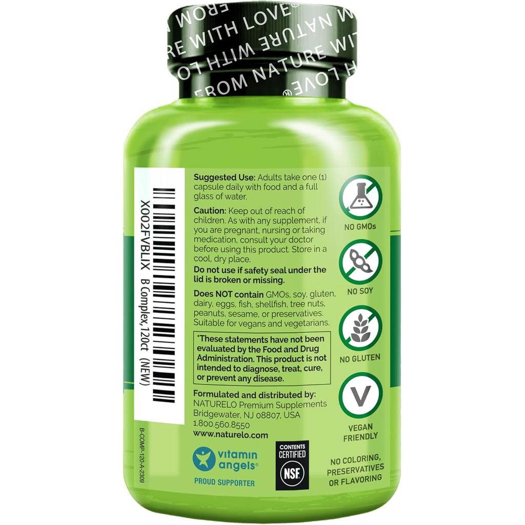 NATURELO B Complex with B6, Folate, B12 & Biotin, image 11
