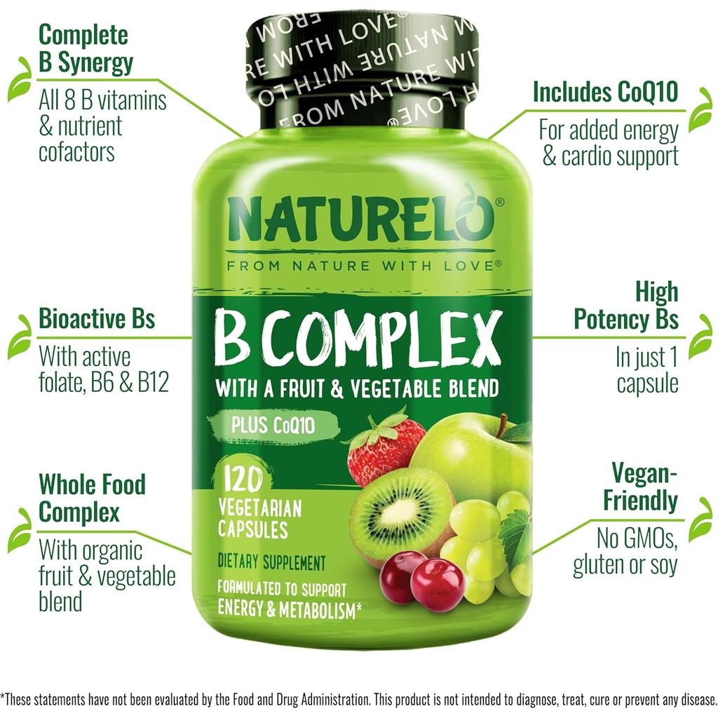 NATURELO B Complex with B6, Folate, B12 & Biotin, image 13