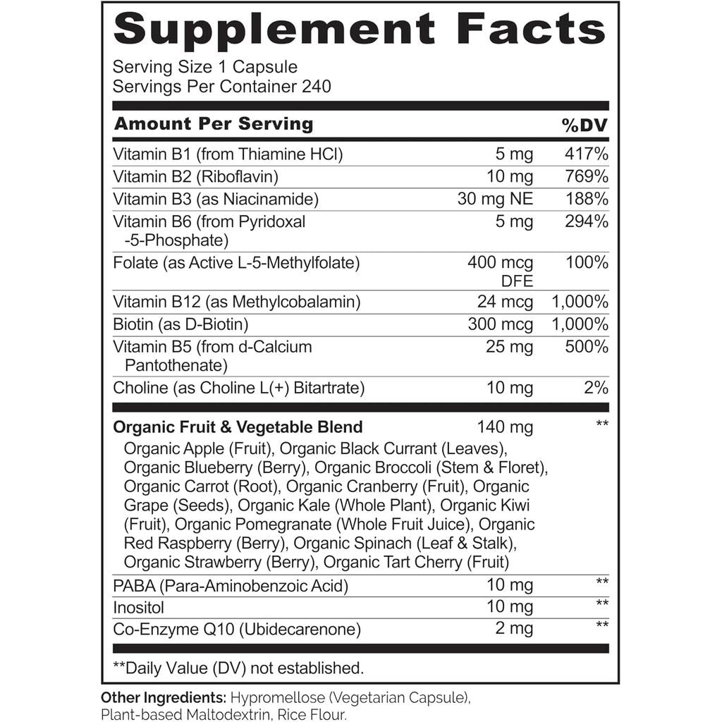 NATURELO B Complex with B6, Folate, B12 & Biotin, image 7