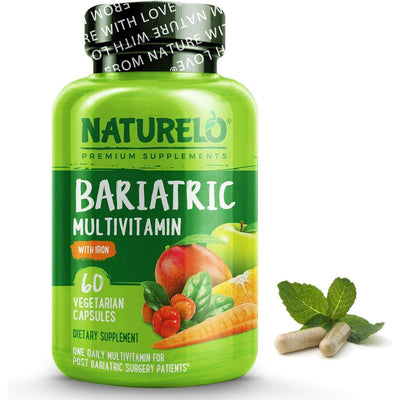 Naturelo bariatric multivitamin with natural vitamins, fruit & veg extracts, extra iron - Complete daily nutrition support fo