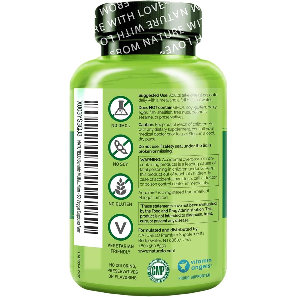 NATURELO Bariatric Multivitamin with Iron, image 2