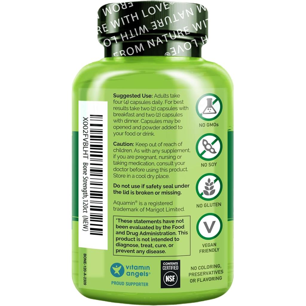 NATURELO Bone Strength with Plant-Based Calcium, image 11
