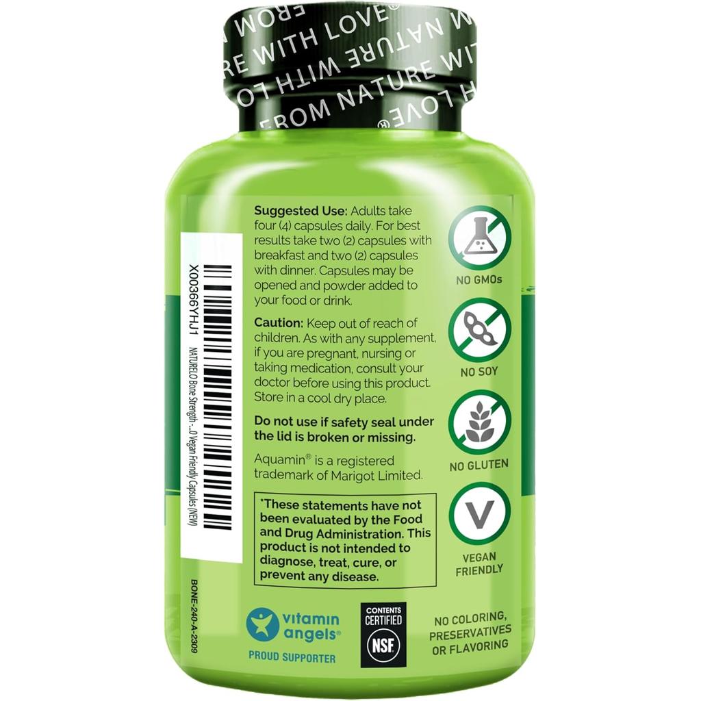 NATURELO Bone Strength with Plant-Based Calcium, image 2