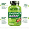 Naturelo Bone Strength with Natural Calcium, Magnesium, Vitamin C, D3 & K2 - Supports Healthy Bones and Immune System.