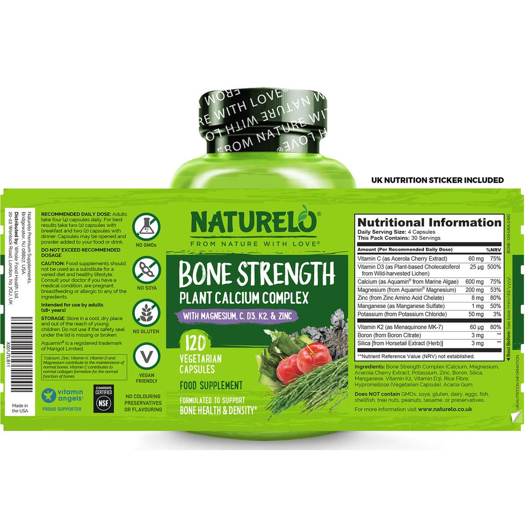 NATURELO Bone Strength with Plant-Based Calcium, image 17
