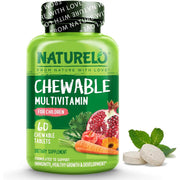 Naturelo chewable multivitamin for children with natural vitamins & fruit extracts - no sugar added, immune support & growth