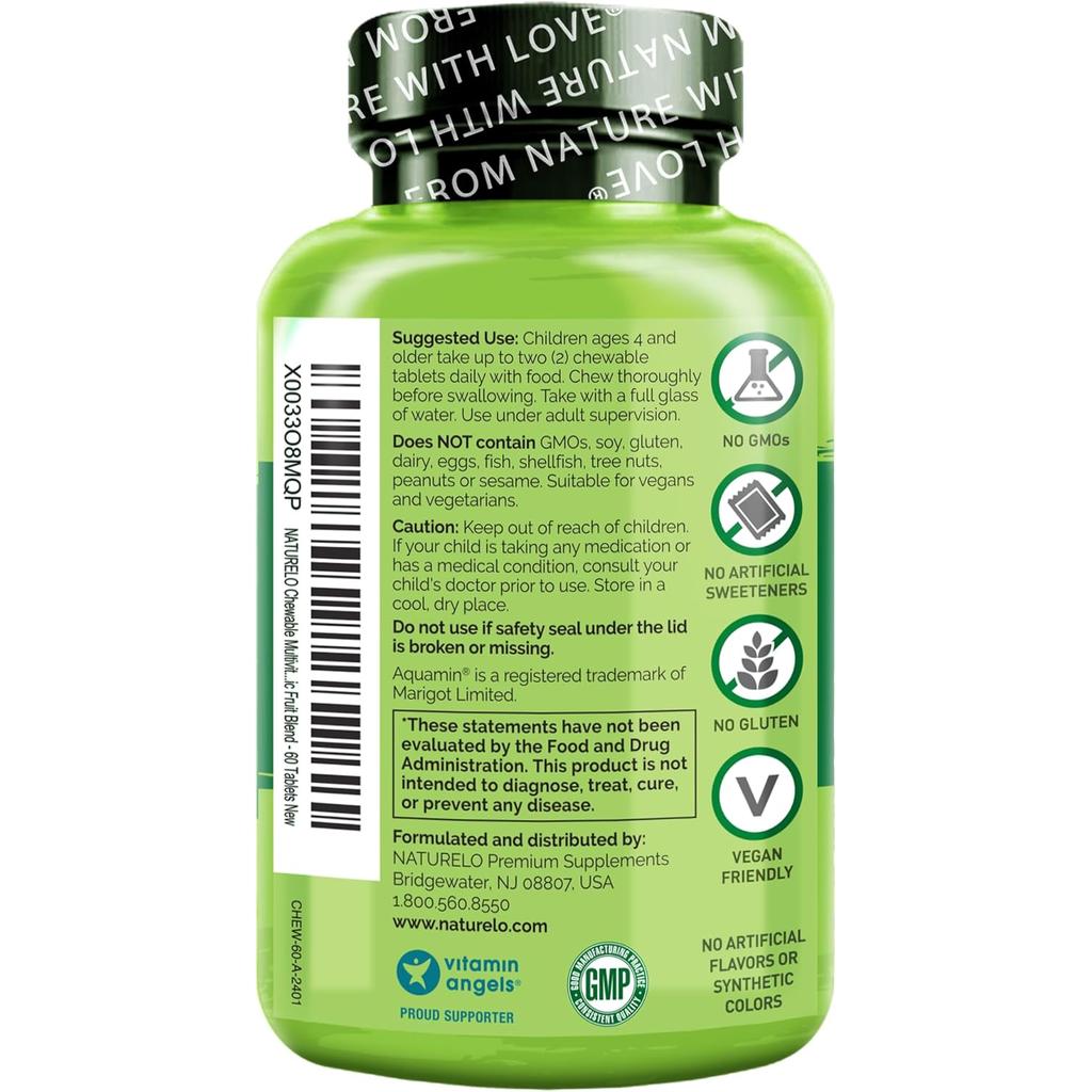 NATURELO Children's Daily Multivitamin Chewables, image 2