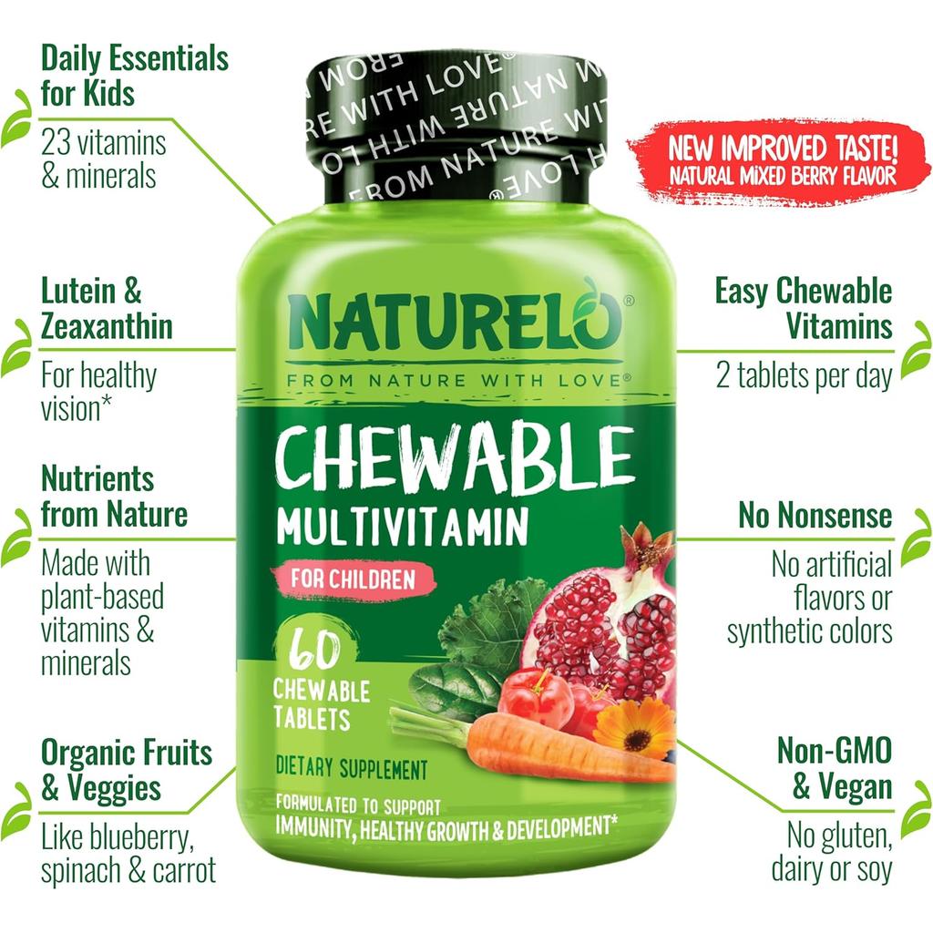 NATURELO Children's Daily Multivitamin Chewables, image 5