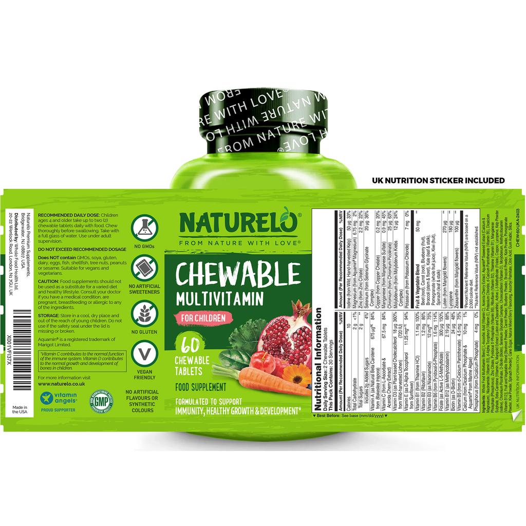 NATURELO Children's Daily Multivitamin Chewables, image 8
