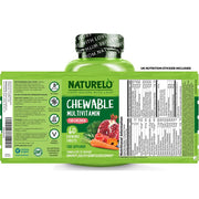 Naturelo Chewable Multivitamin for Children, Natural Vitamins, Fruit Extracts, No Sugar - Healthy Kids Nutrition Booster