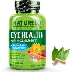 Naturelo Eye Health AREDS2 Formula with Antioxidant Carotenoids - Vision Support Supplement for Clear Eyes & Healthy Vision