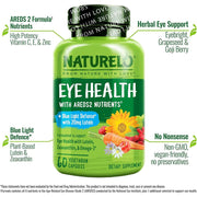 Naturelo Eye Health AREDS2 Formula with Antioxidant Carotenoids - Vision Support Supplement for Eye Wellness.