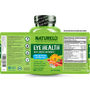 Naturelo Eye Health AREDS2 Formula with Antioxidant Carotenoids supplement - Vision Support for Healthy Eyes and Clear Vision