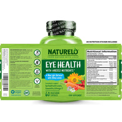 Naturelo Eye Health AREDS2 Formula with Antioxidant Carotenoids - Vision Support Supplement