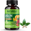 Naturelo Gentle Iron with Vitamin C Vegan supplement - Iron for energy support, Vitamin C for immunity boost. Vegan-friendly