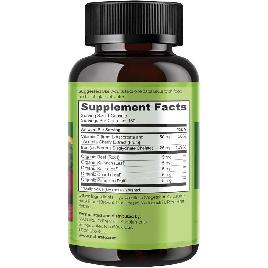 NATURELO Iron Supplement with Vitamin C, image 11