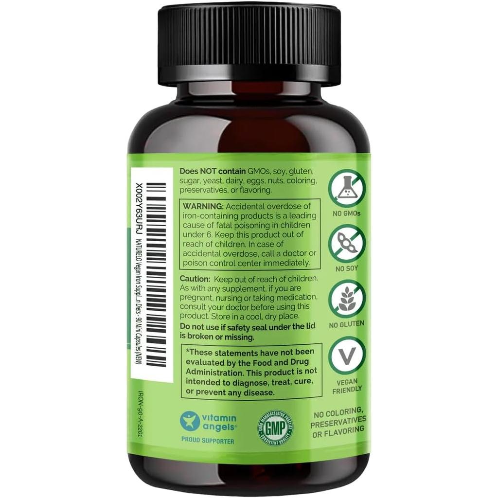 NATURELO Iron Supplement with Vitamin C, image 4