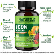 Naturelo gentle iron with vitamin C vegan supplement - Boosts energy & supports immunity - Image 4.