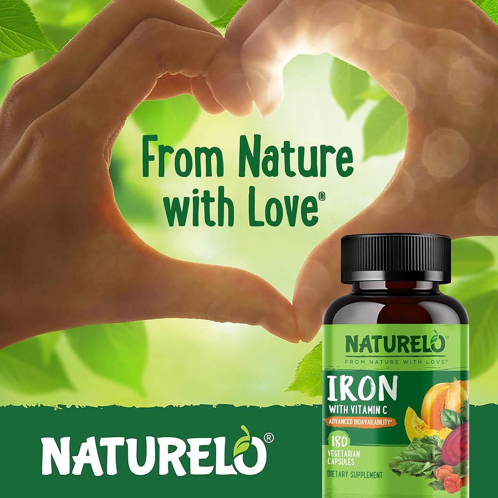 NATURELO Iron Supplement with Vitamin C, image 14