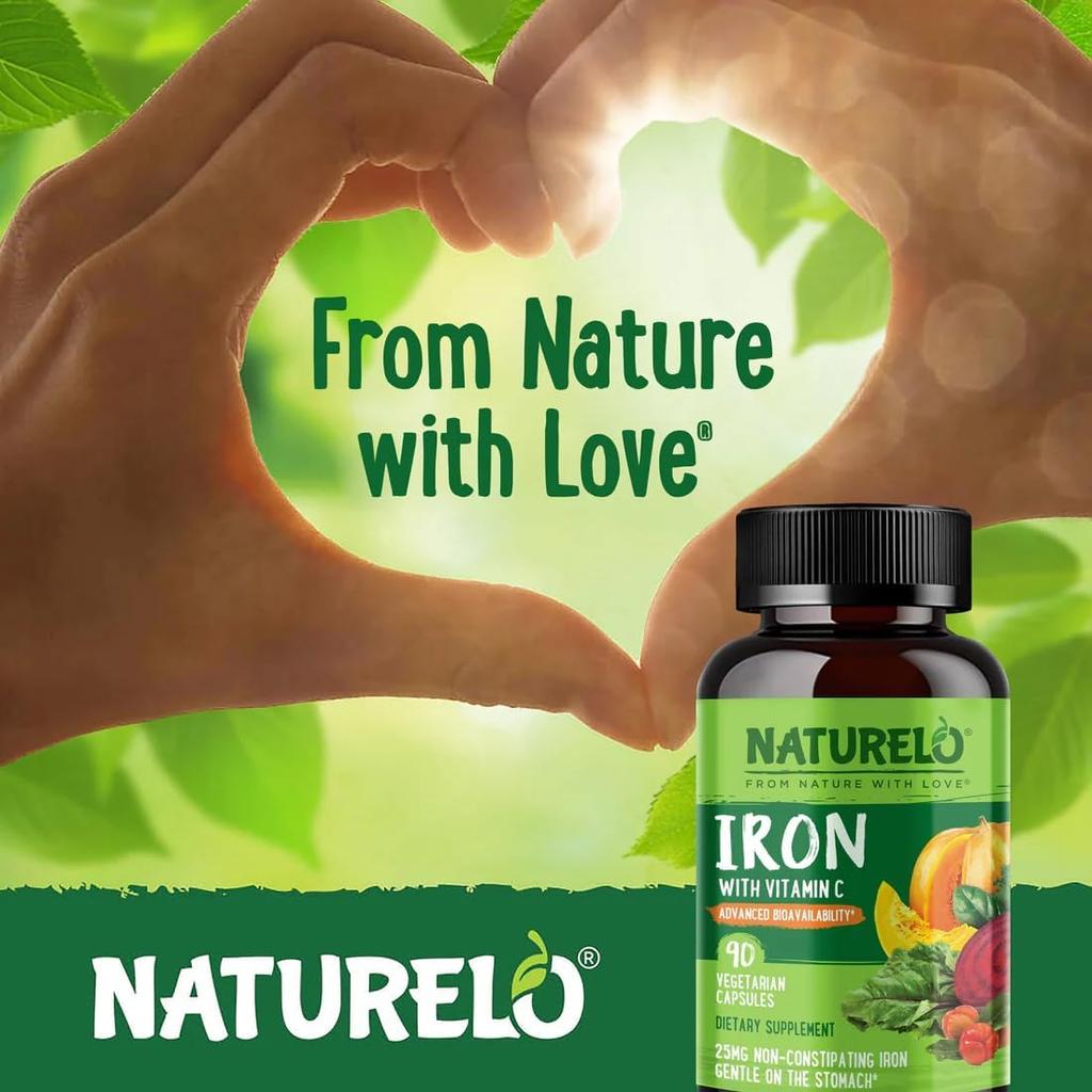 NATURELO Iron Supplement with Vitamin C, image 7