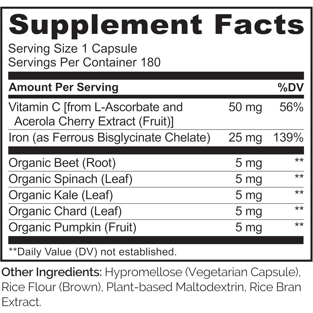 NATURELO Iron Supplement with Vitamin C, image 15