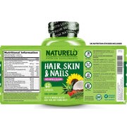 Naturelo Hair Skin Nails with Biotin, Vitamin C & Collagen for Stronger Hair, Glowing Skin, and Healthy Nails - Image 8