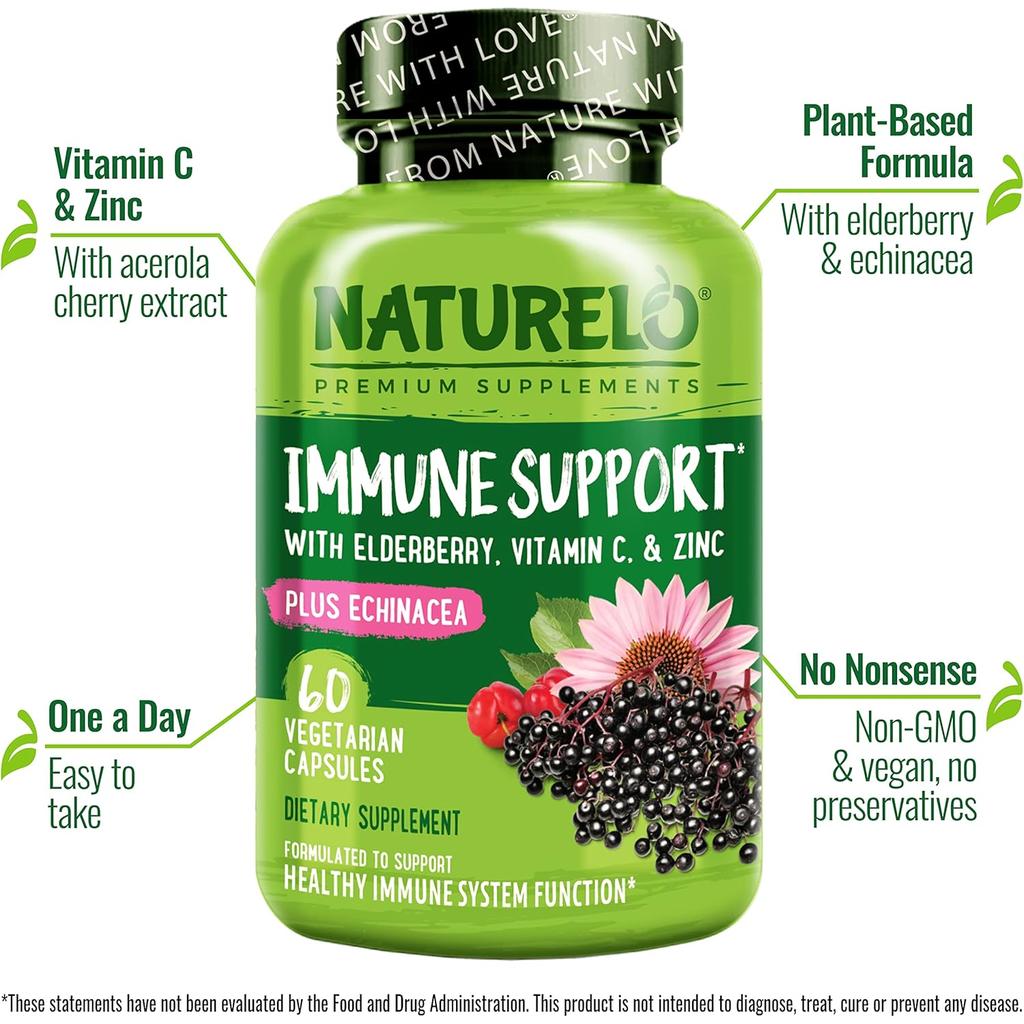 NATURELO Immunity Daily with Elderberry & Zinc, image 4
