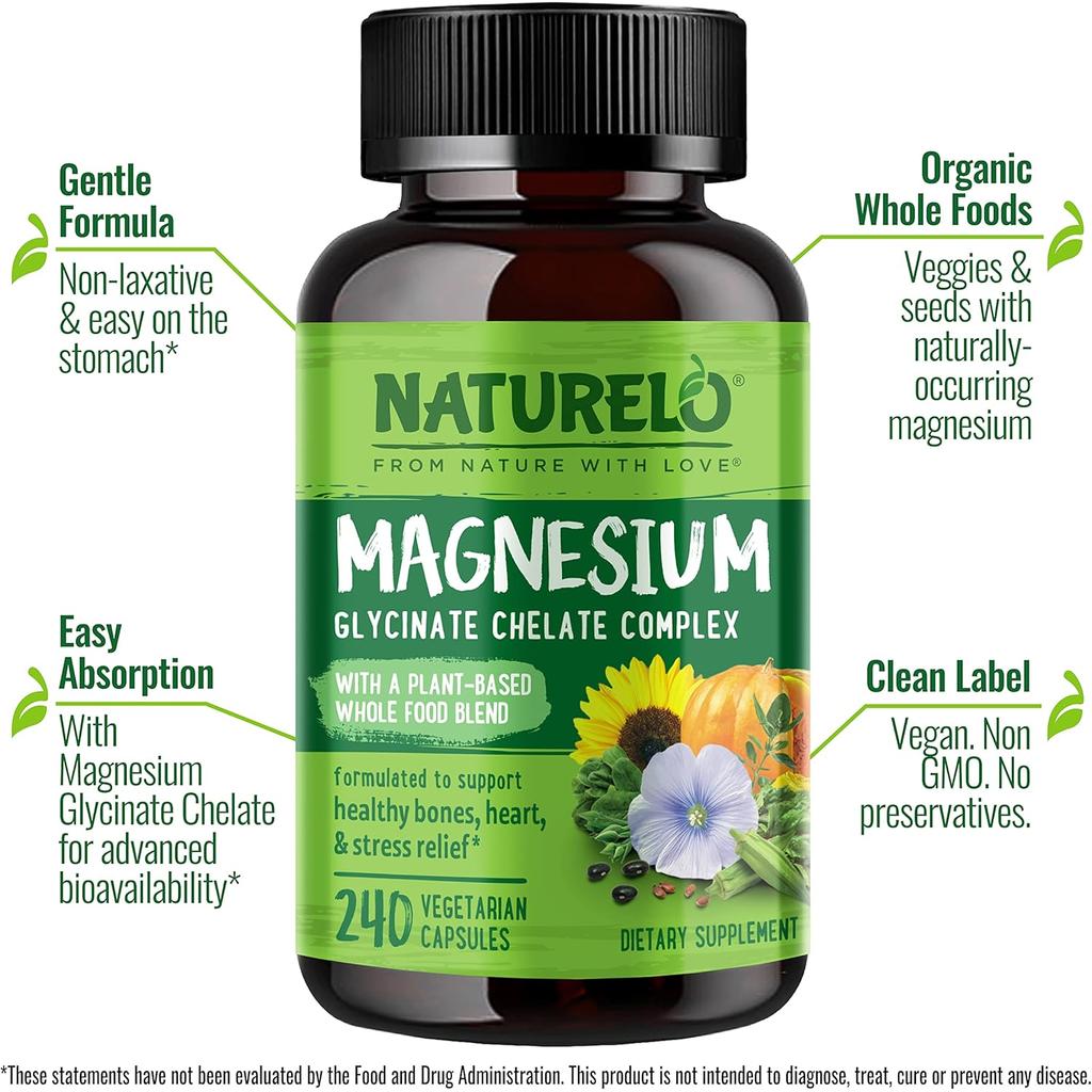 NATURELO Magnesium Complex (Bisglycinate & Oxide), image 4